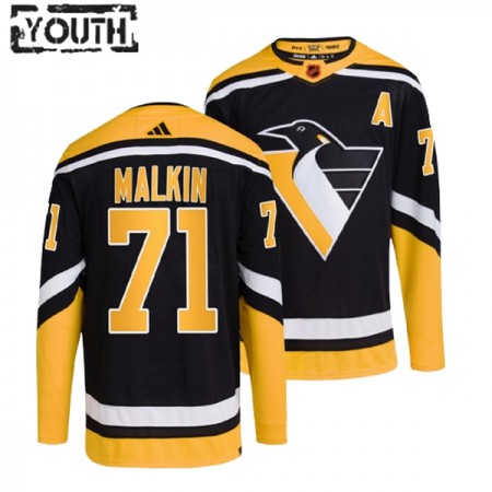 Børn NHL Pittsburgh Penguins Trøje Evgeni Malkin 71 Adidas 2022-23 Sort Reverse Retro 2.0 Authentic Børn NHL Pittsburgh Penguins Trøje Evgeni Malkin 71 Adidas 2022-23 Sort Reverse Retro 2.0 Authentic